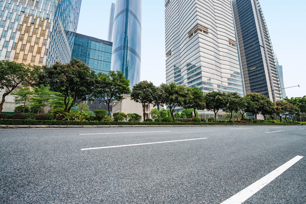 The road in the city of shenzhen,china The road in the city of shenzhen,china